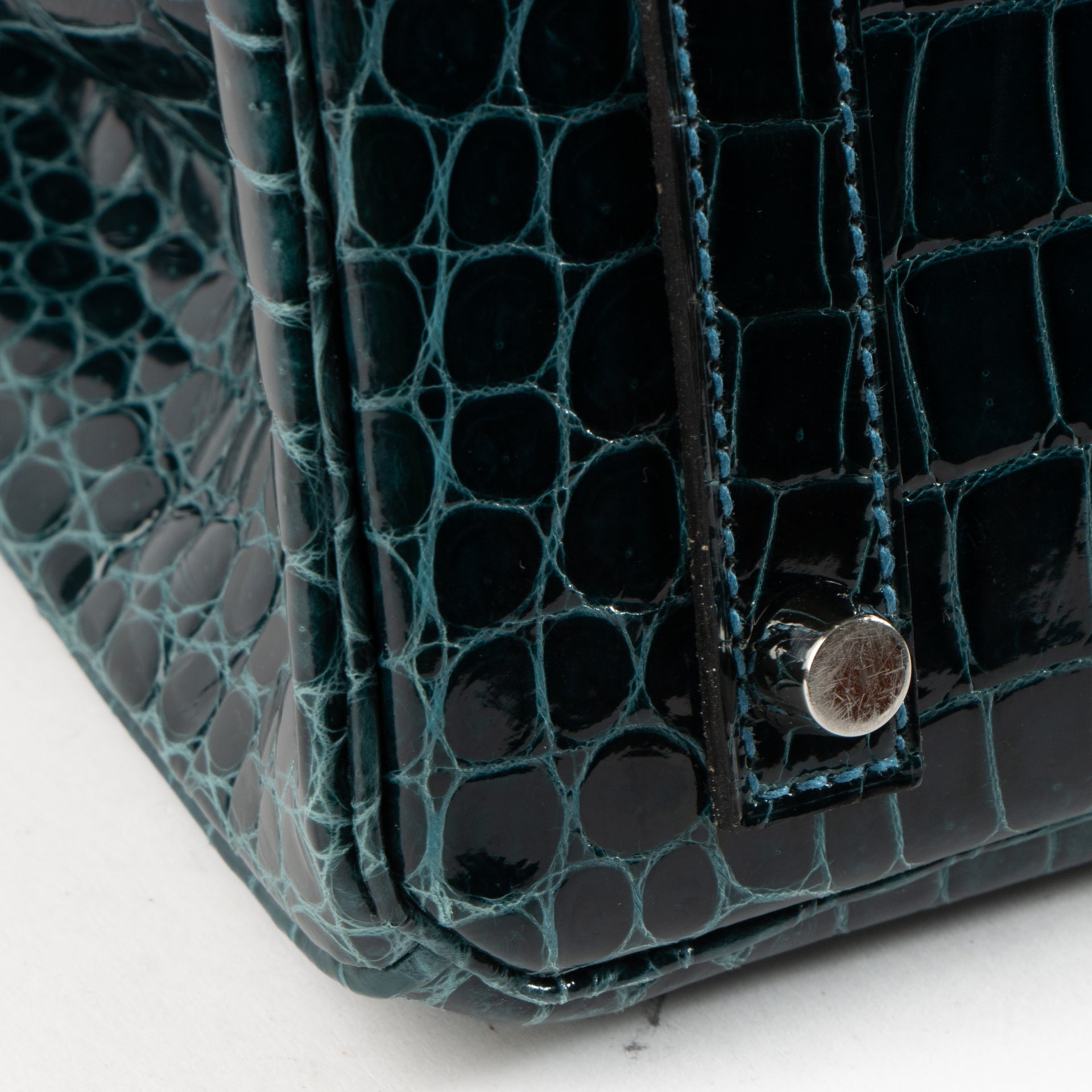 Hermès Birkin 30 Bleu Colvert Crocodile Porosus PHW