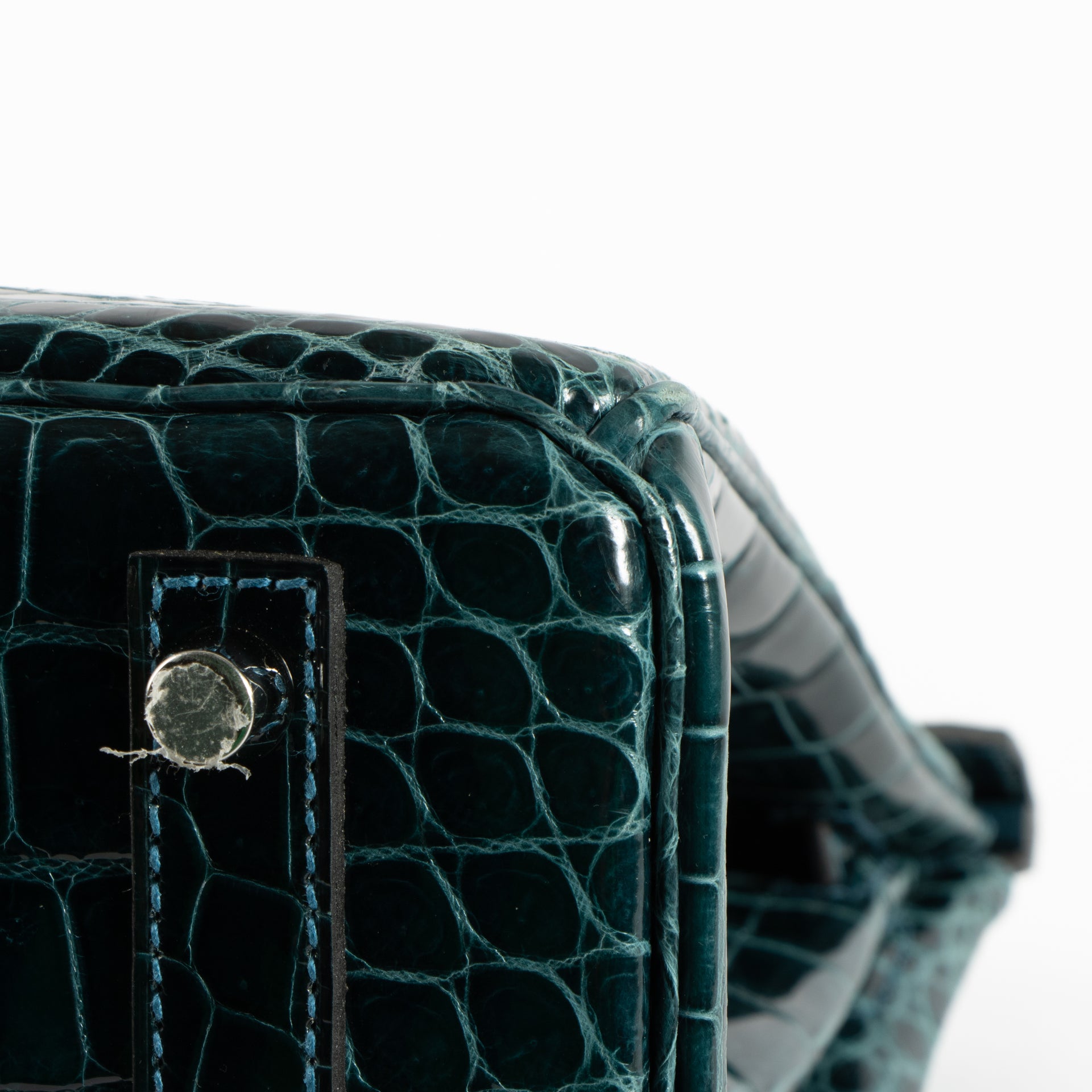 Hermès Birkin 30 Bleu Colvert Crocodile Porosus PHW