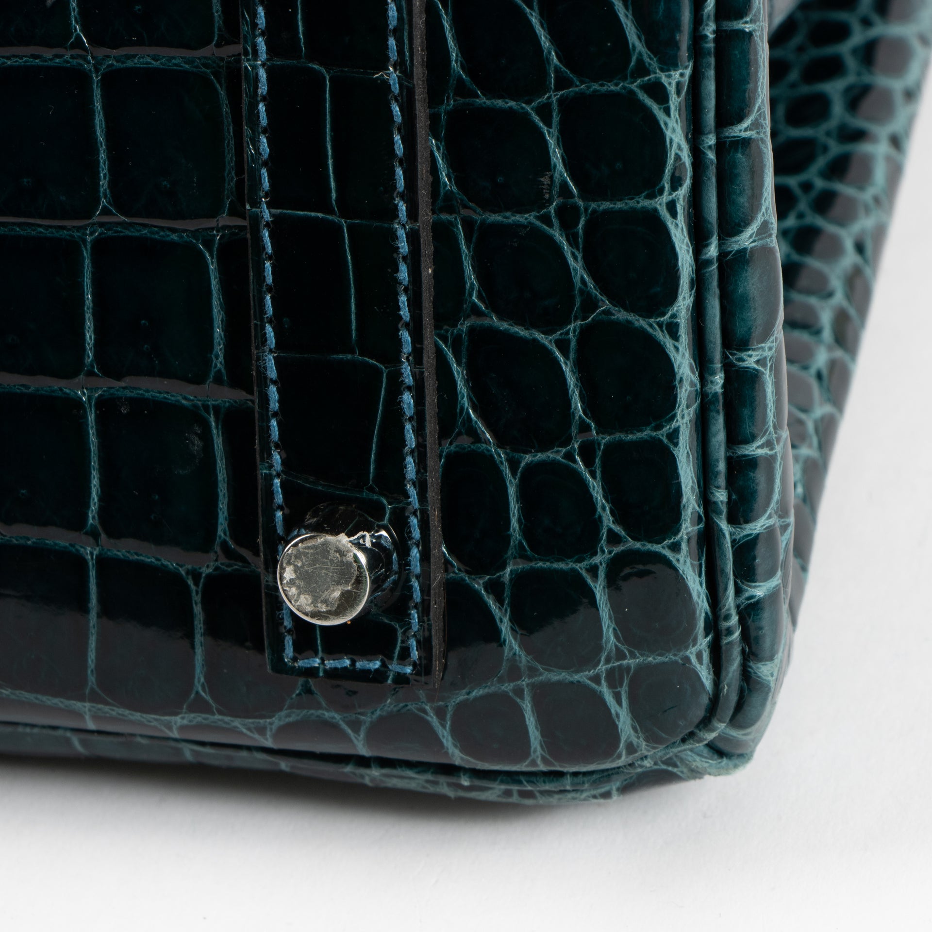 Hermès Birkin 30 Bleu Colvert Crocodile Porosus PHW