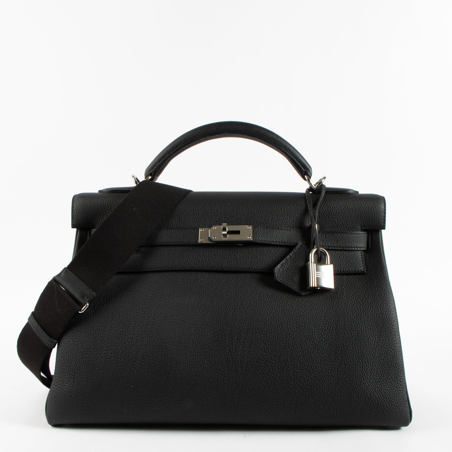 Hermès Kelly 42 Maxi Black Togo PHW