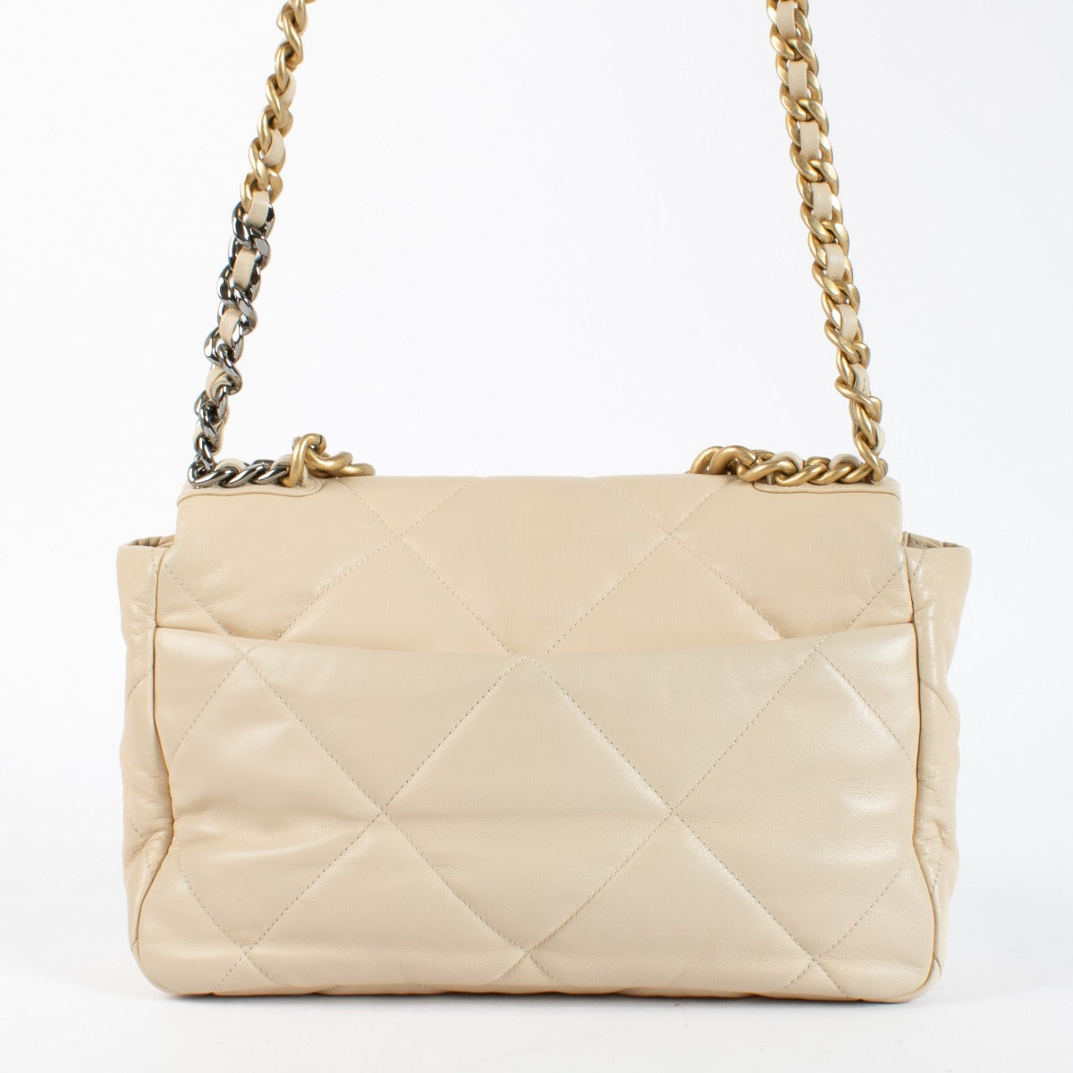 Authentic pre-loved Chanel Beige Large Chanel 19 Bag on Labellov.com