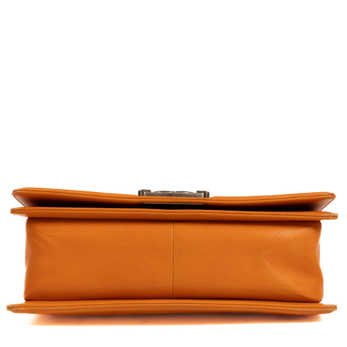 shop 100% authentic second hand Chanel Orange Calfskin Medium Boy Bag on Labellov.com