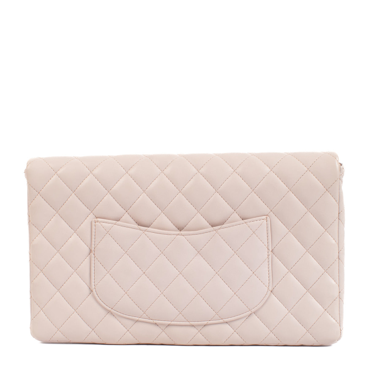Pochette matelassée rose pâle Chanel