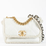 shop 100% authentic second hand Chanel White Shearling Medium Chanel 19 Bag on Labellov.com
