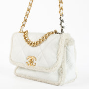 shop 100% authentic second hand Chanel White Shearling Medium Chanel 19 Bag on Labellov.com
