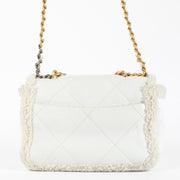 shop 100% authentic second hand Chanel White Shearling Medium Chanel 19 Bag on Labellov.com