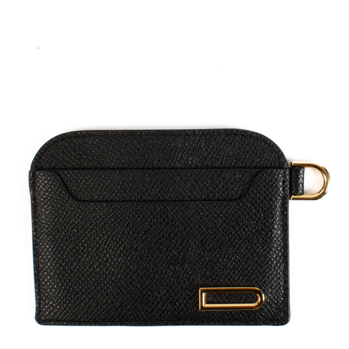 Delvaux Black Leather Lingo Card Holder with Strap aan de beste prijs bij Labellov