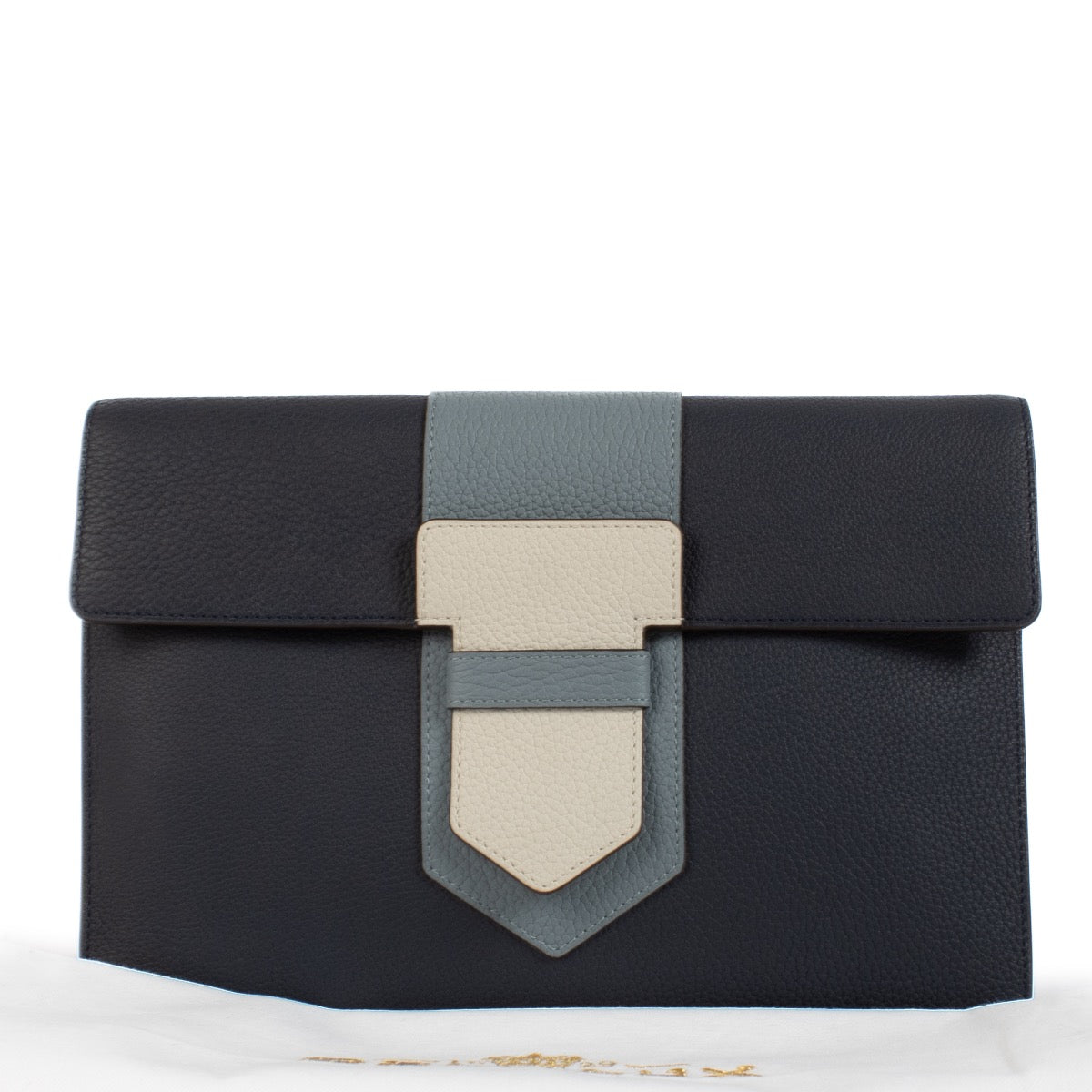 shop 100% authentic second hand Delvaux Blue Leather Clutch on Labellov.com