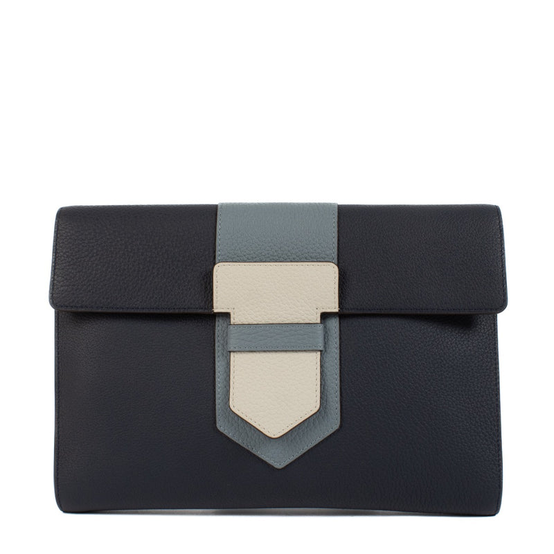 shop 100% authentic second hand Delvaux Blue Leather Clutch on Labellov.com
