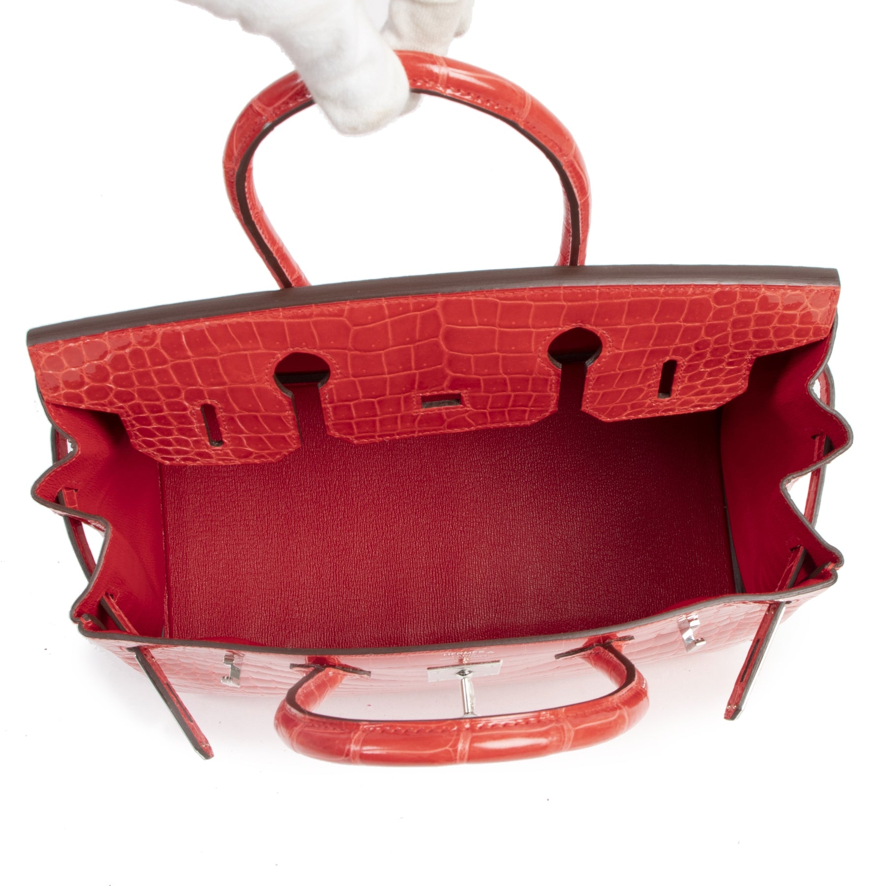 Hermès Birkin 30 Rouge de Coeur Crocodile Porosus GHW kopen en verkopen aan de beste prijs bij Labellov
