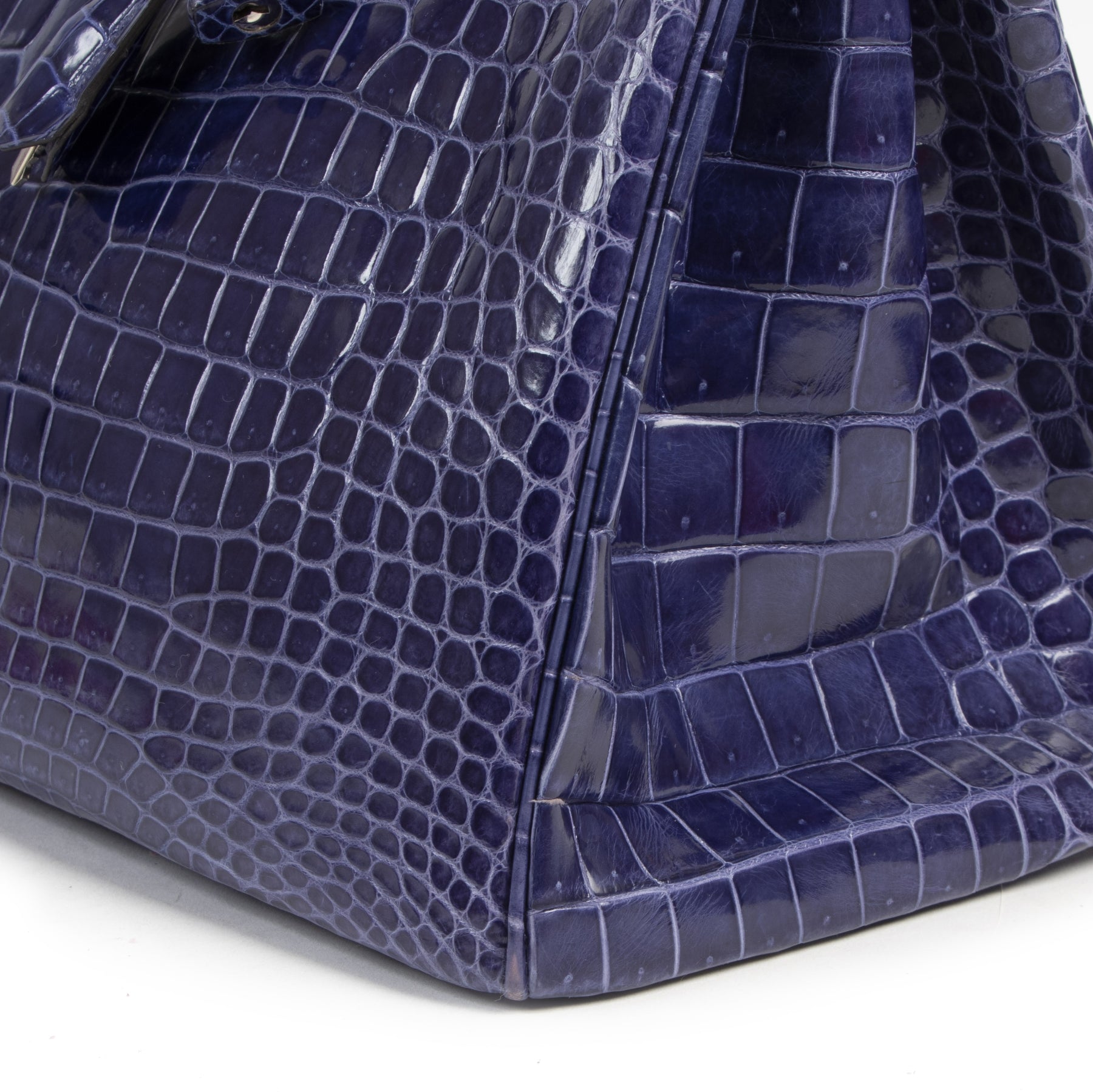 Hermès Birkin 35 Blue Electrique Crocodile Porosus PHW