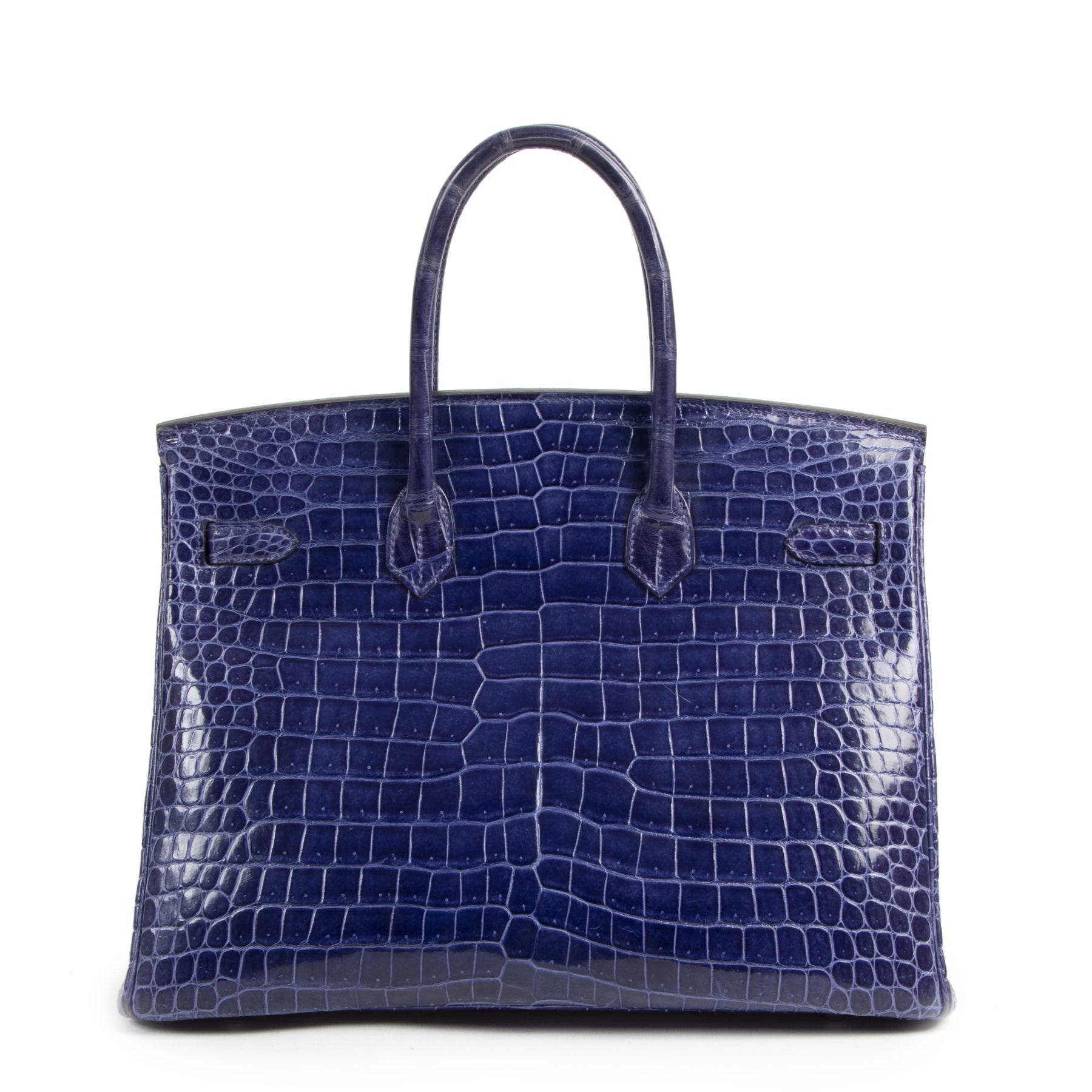 Hermès Birkin 35 Blue Electrique Crocodile Porosus PHW kopen en verkopen aan de beste prijs bij Labellov