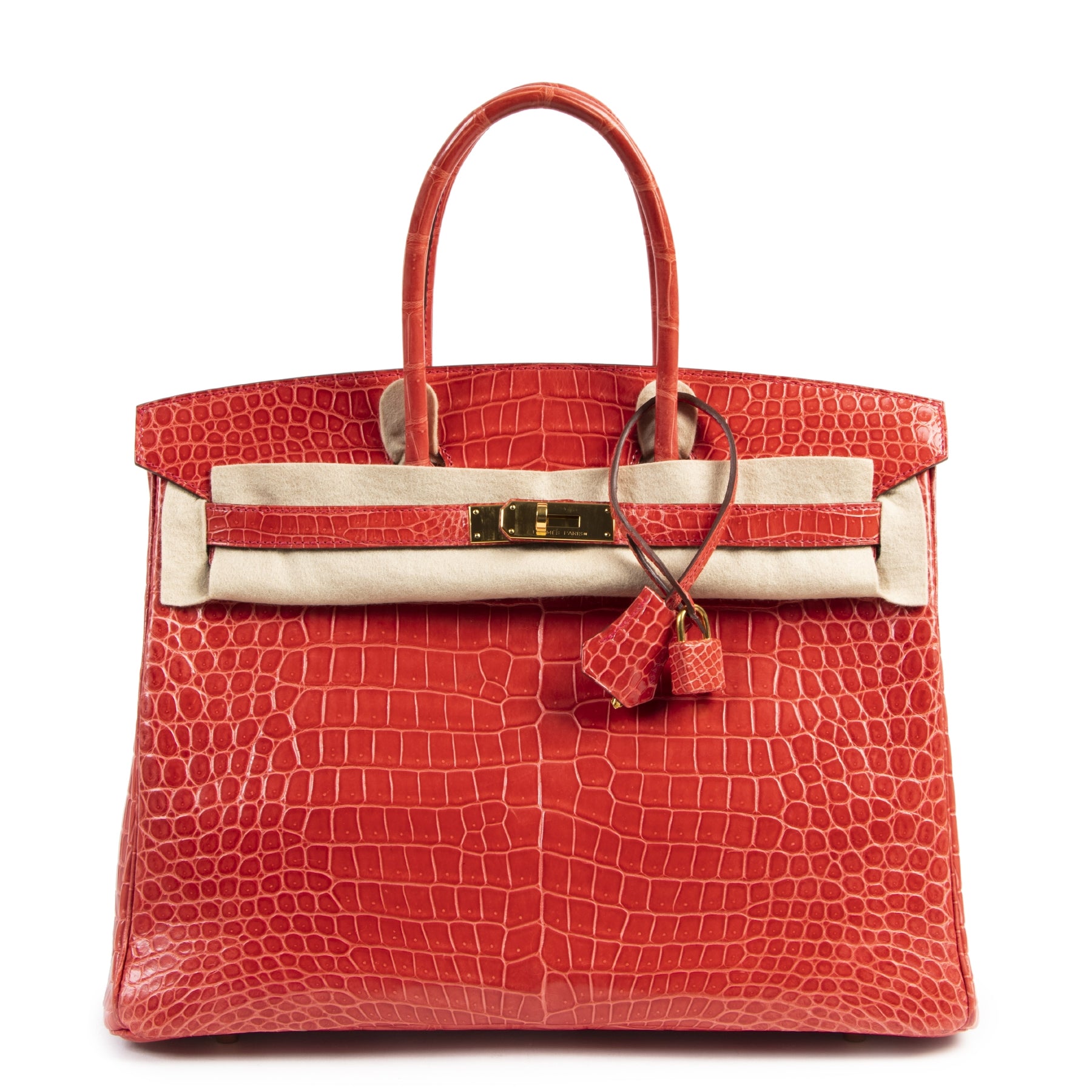 Hermès Birkin 35 Bougainvillier Crocodile Porosus GHW