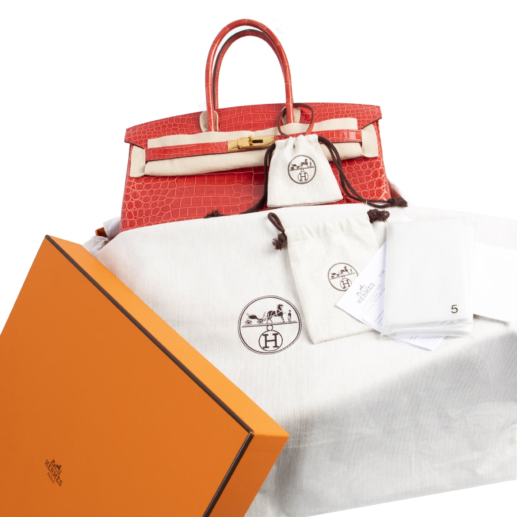Hermès Birkin 35 Bougainvillier Crocodile Porosus GHW
