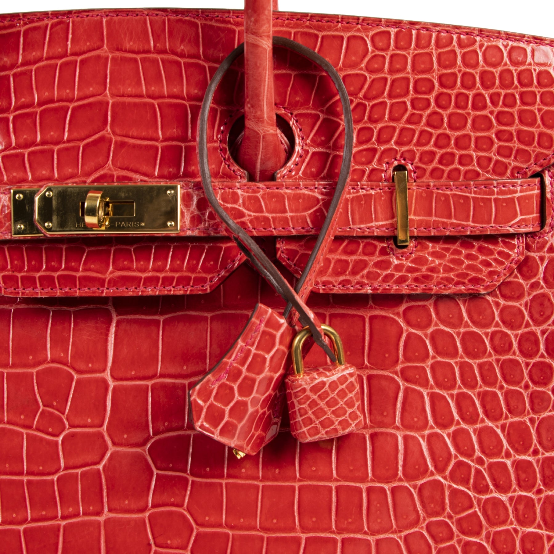 Hermès Birkin 35 Bougainvillier Crocodile Porosus GHW for the best price at Labellov