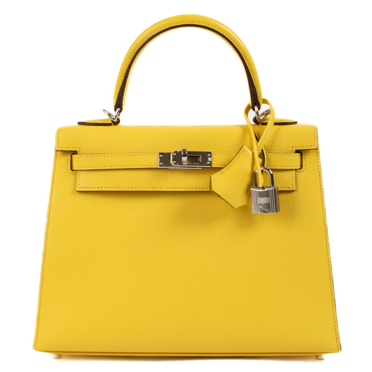 Hermès 2021 Kelly 25 Jaune De Naples Epsom PHW