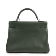 Hermes Kelly 32cm Vert Anglais Veau Evercolor PHW for sale online