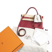 Hermes Kelly 32 Rouge Grenat Veau Evercolor GHW