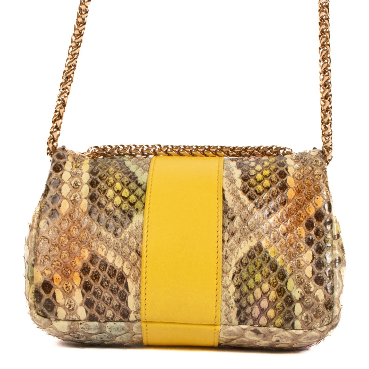 Sac bandoulière mini Christian Louboutin Python Sweet Charity