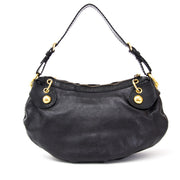 Authentieke Gucci zarte Babyushka met gouden hartje voor de juiste prijs bij LabelLOV vintage webshop. Gucci Black Babushka shoulder bag with golden heart. Veilig online winkelen. Luxe, vintage, mode. Antwerpen, België.