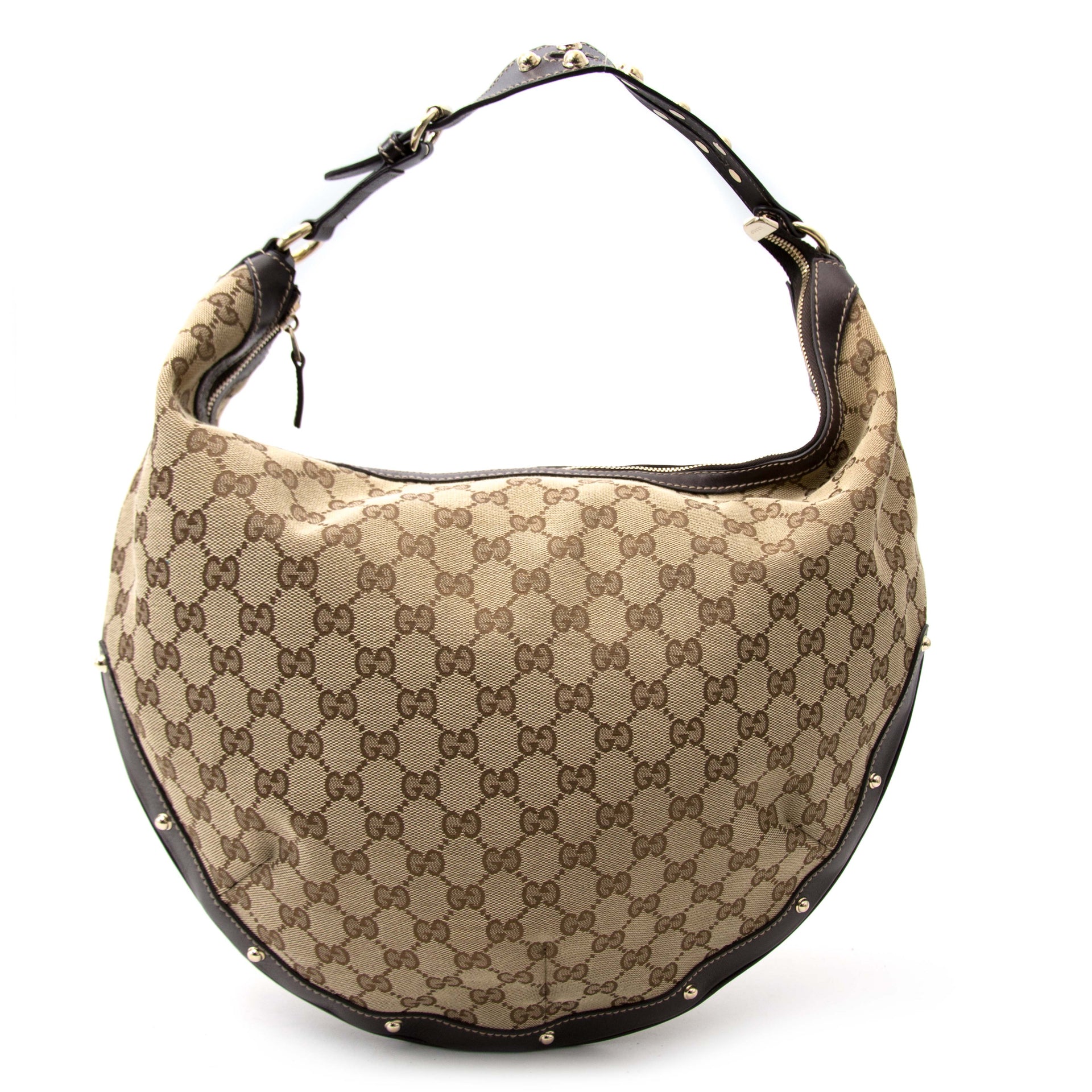 shop online your designer Gucci Monogram Fabric Hobo Bag at the best price