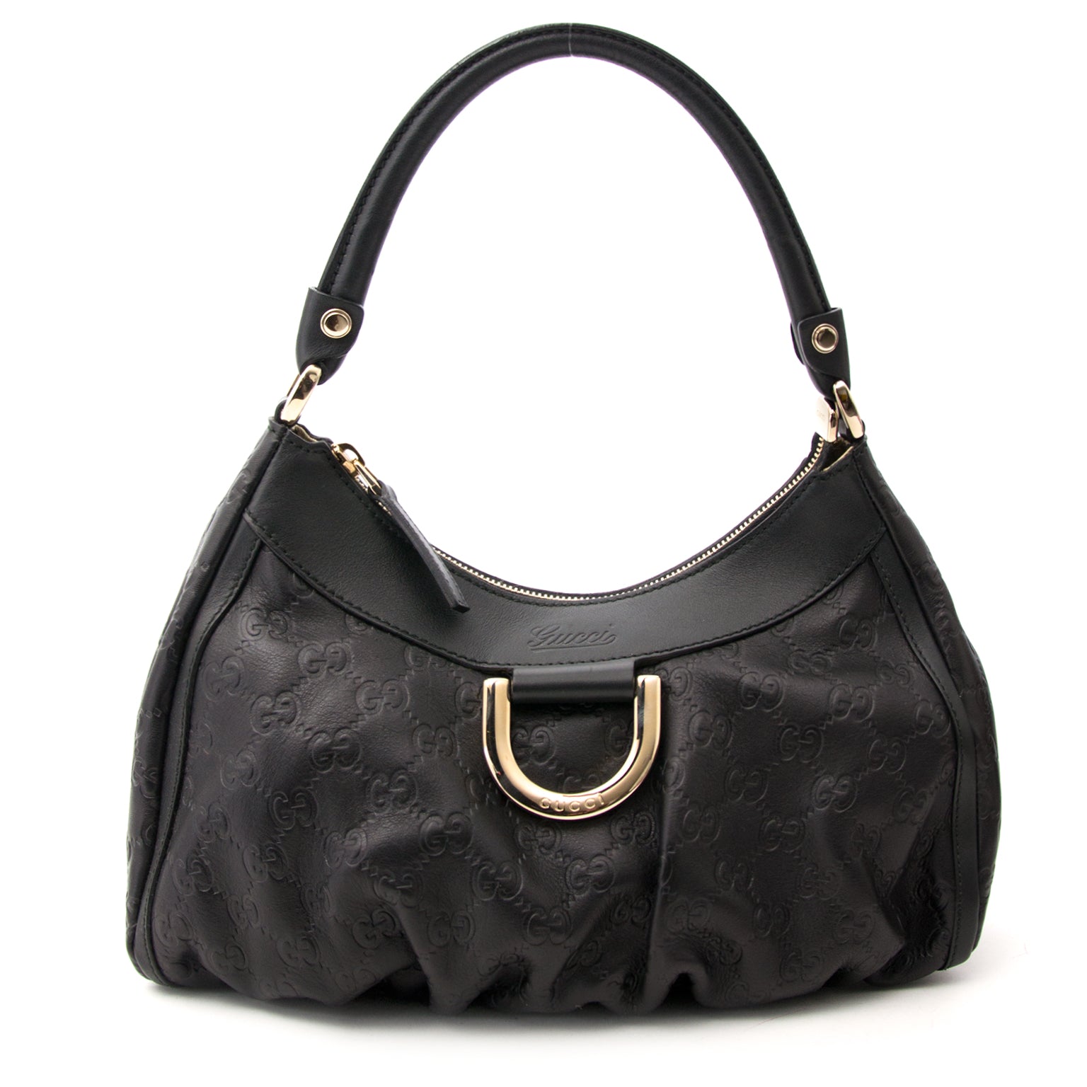 Gucci Guccissima Black Monogram Shoulder Bag