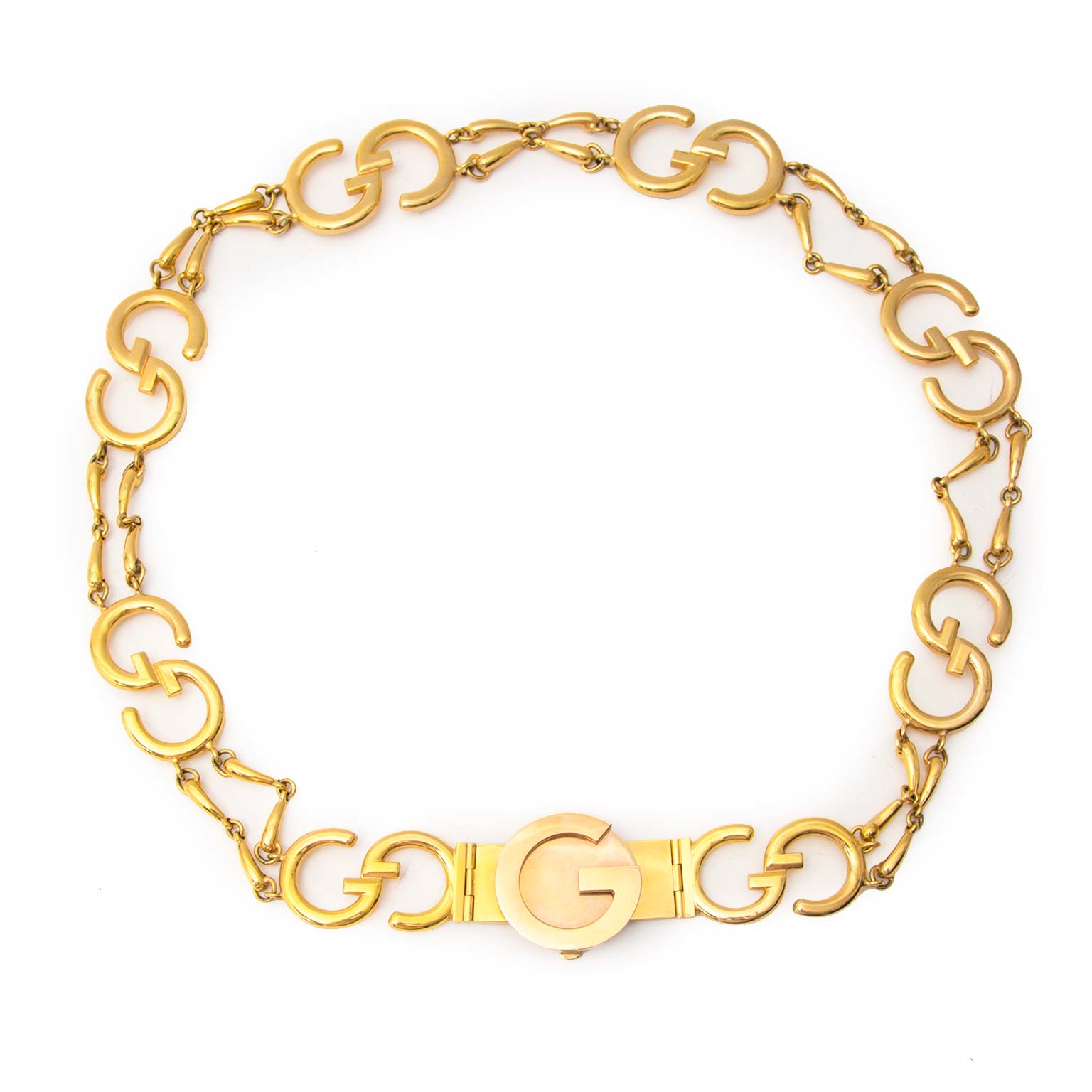 Vintage Gucci Chain Belt With GG Logo