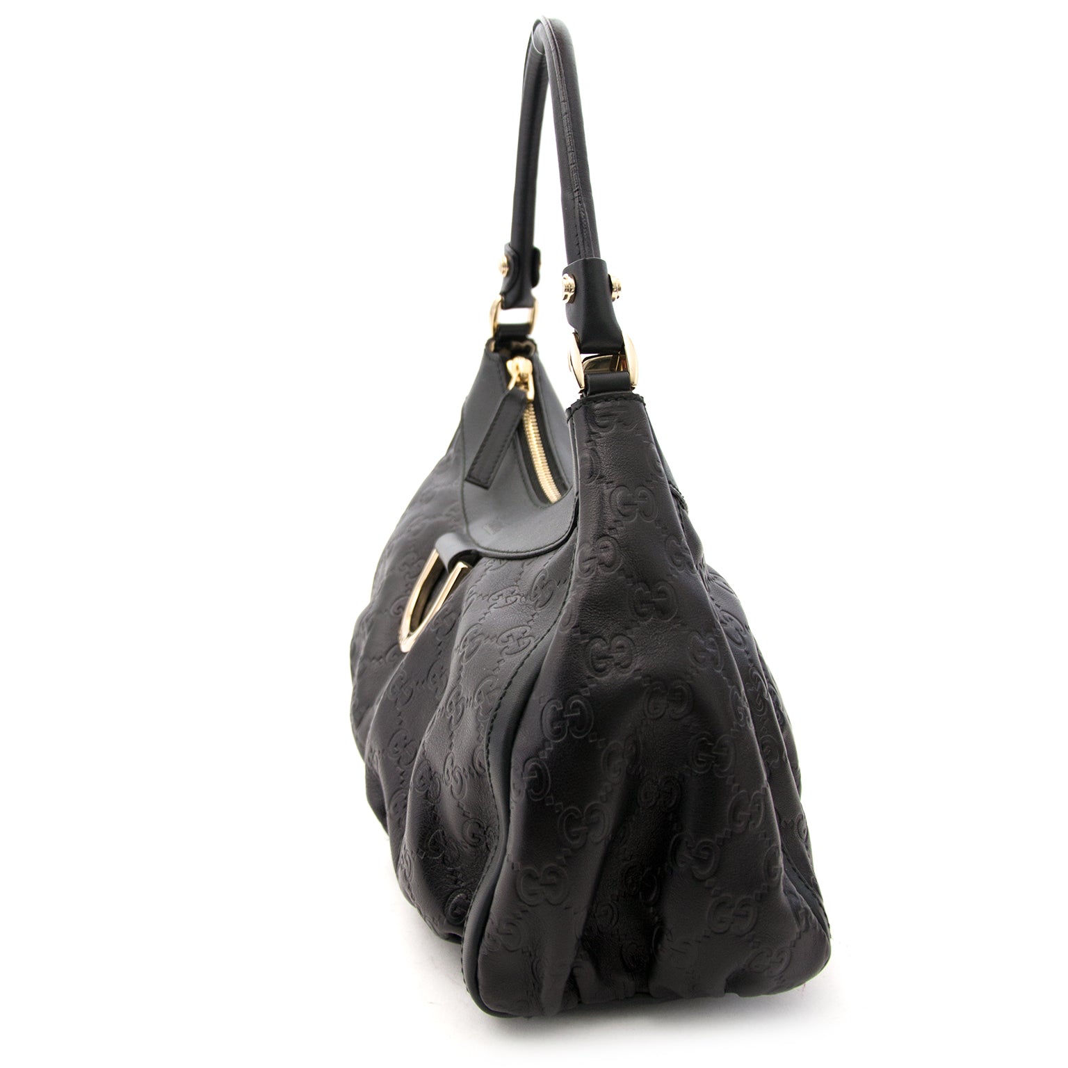 Gucci Guccissima Black Monogram Shoulder Bag