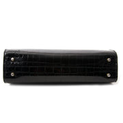 pour le meilleur prix Delvaux Croco Black Evening Bag