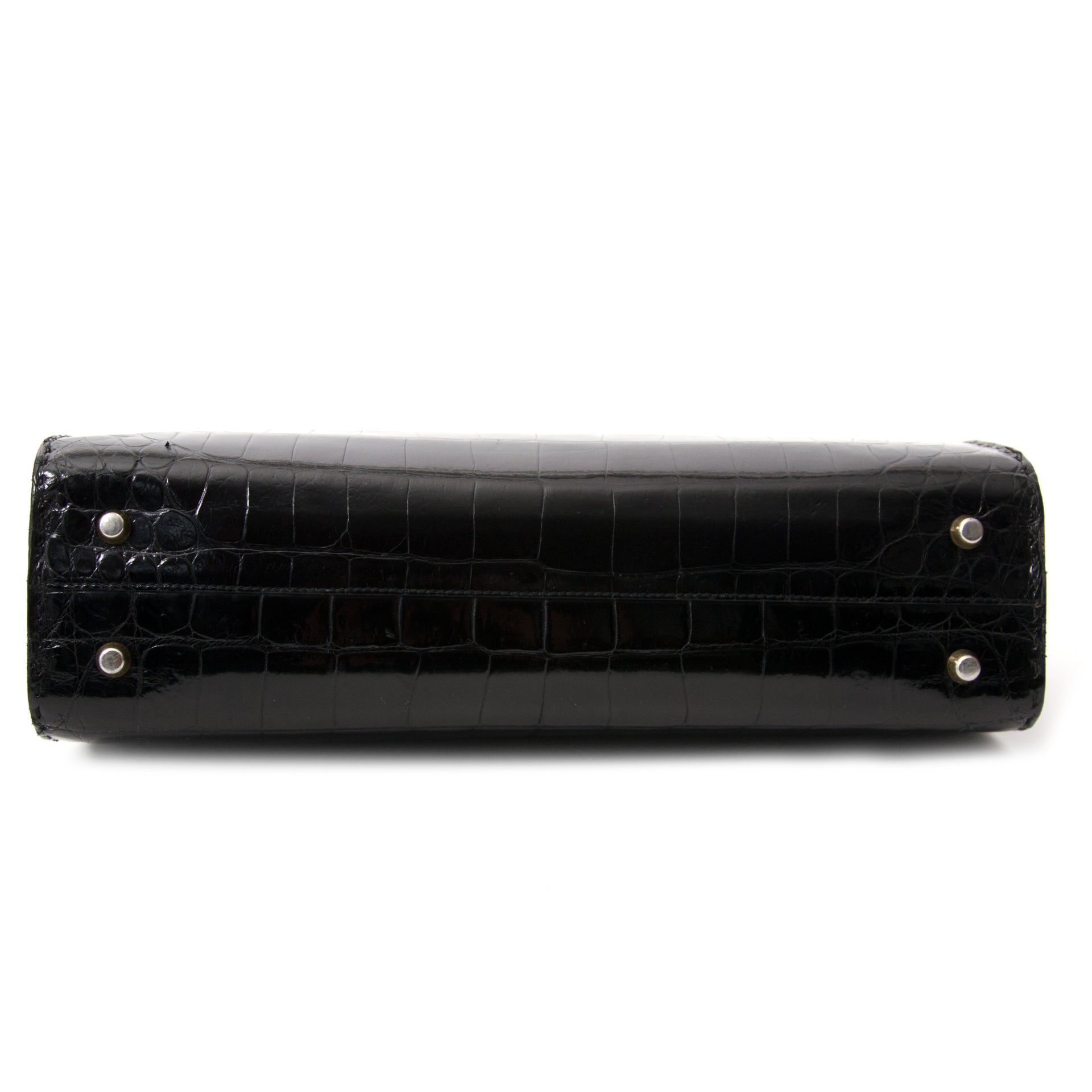 pour le meilleur prix Delvaux Croco Black Evening Bag
