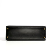 Hermès Vintage Kelly 32 Sellier Black Box Calf GHW