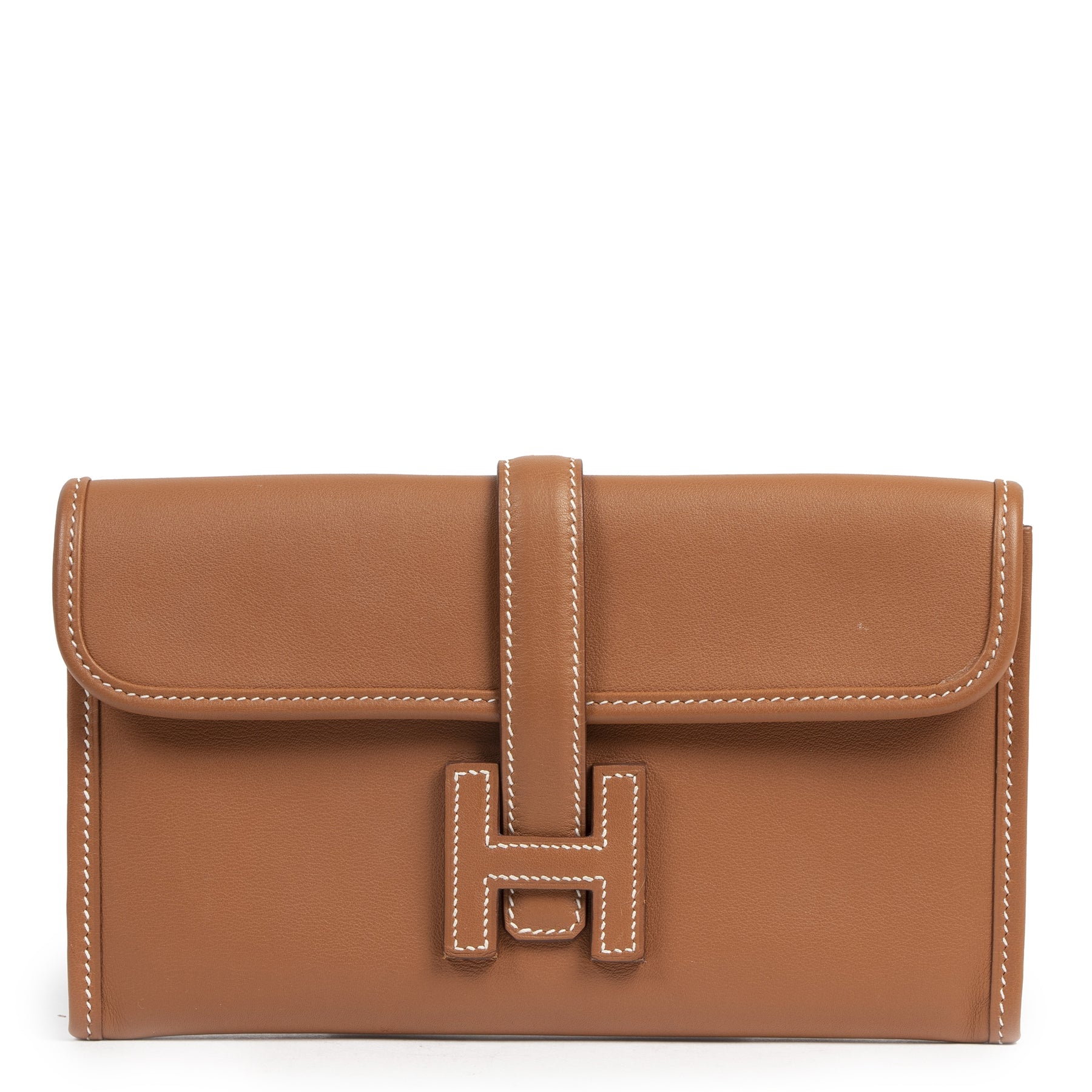 100% authentic luxury Hermes Gold Swift Jige Duo Trio Wallet