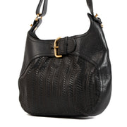 Delvaux Black Chardonnay Toile De Cuir Crossbody Bag