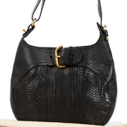 Delvaux Black Chardonnay Toile De Cuir Crossbody Bag