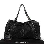 Chanel Black rock chain shopper tote bag for the best price at Labellov secondhand luxury bag