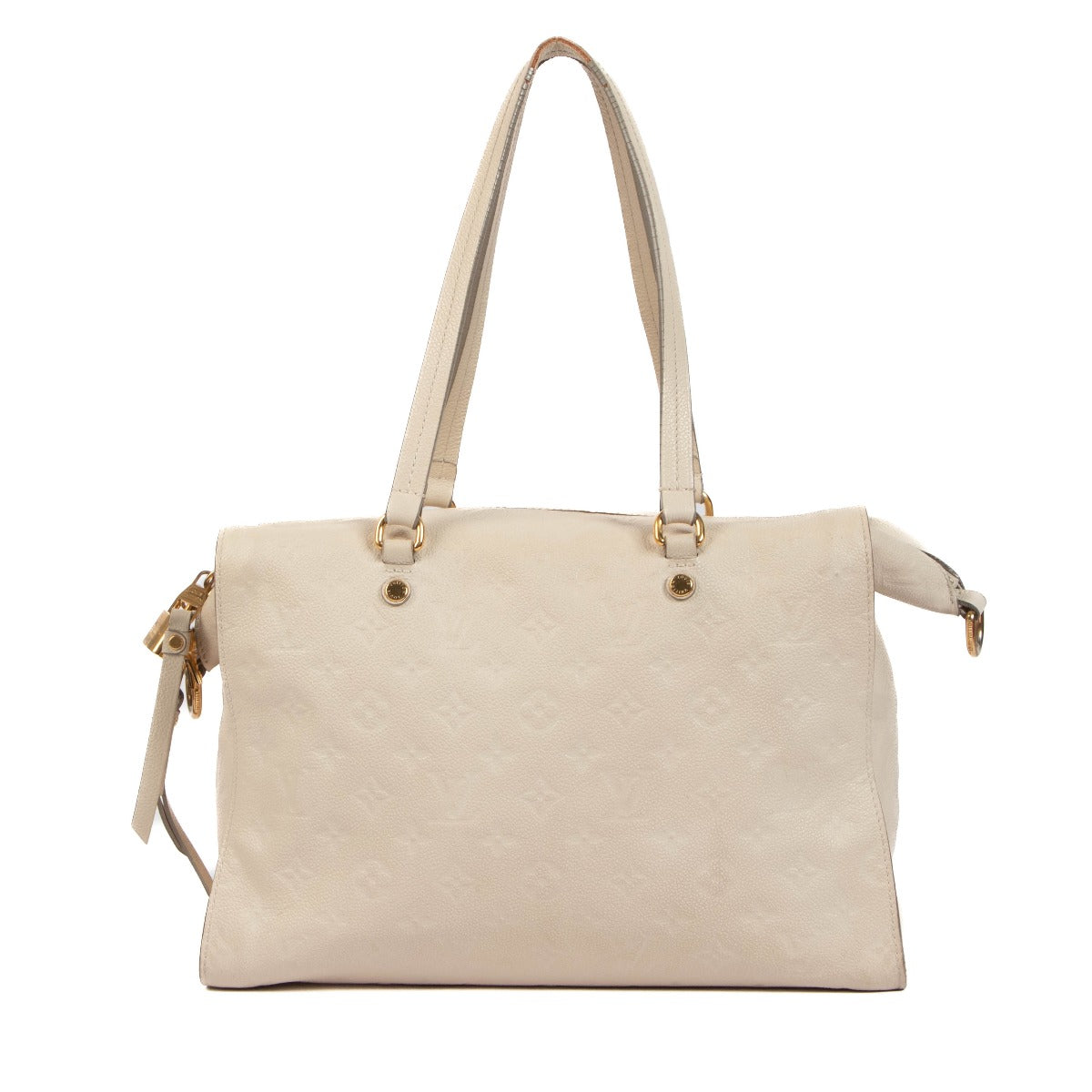Louis Vuitton Cream Monogram Empreinte Lumineuse PM Tote Bag