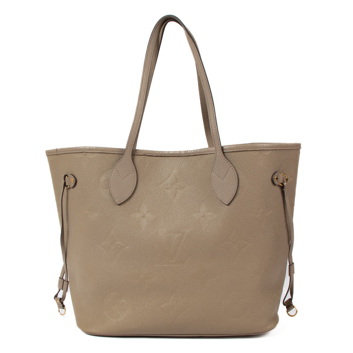 The Louis Vuitton Tourterelle Monogram Empreinte Neverfull MM is the perfect blend of sophistication, practicality, and timeless design. Crafted in the iconic Monogram Empreinte leather in a soft tourterelle (grey) hue, this bag is both chic and durable,