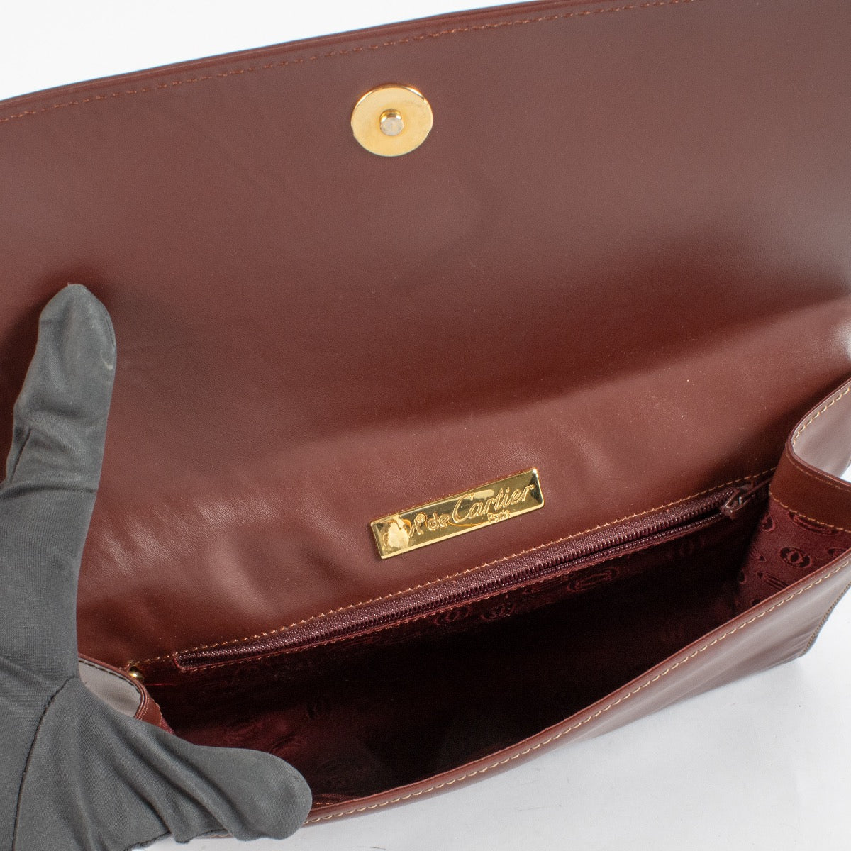 Cartier Vintage Burgundy Clutch
