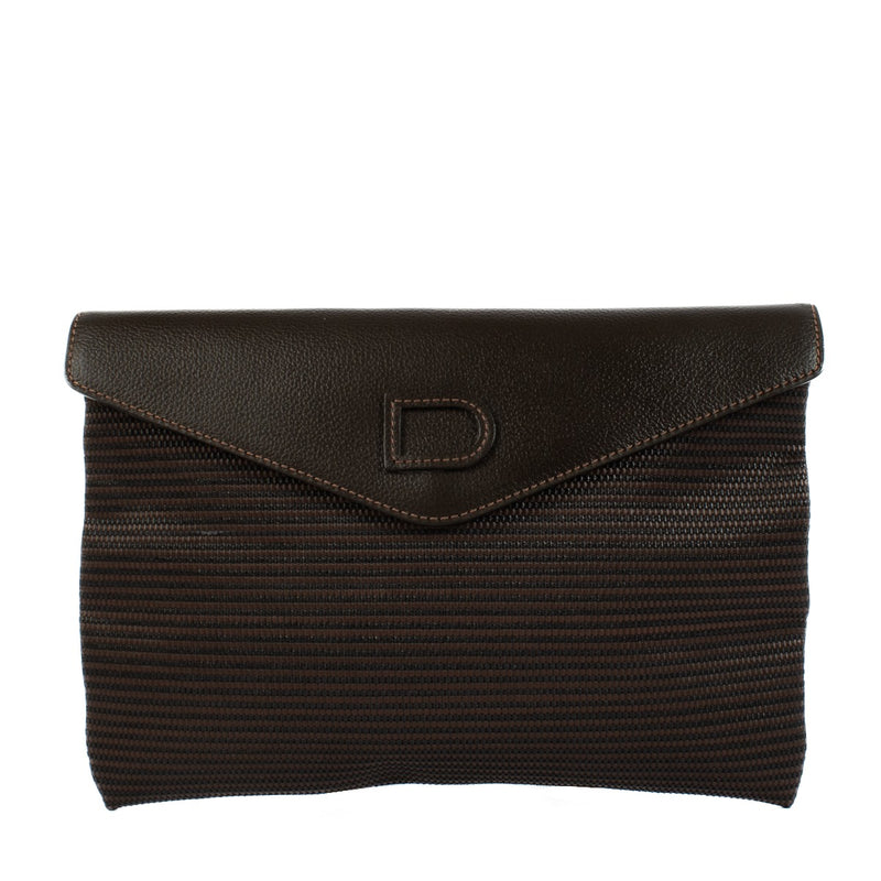Shop 100% authentic secondhand Delvaux Brown Toile De Cuir Clutch on labellov.com