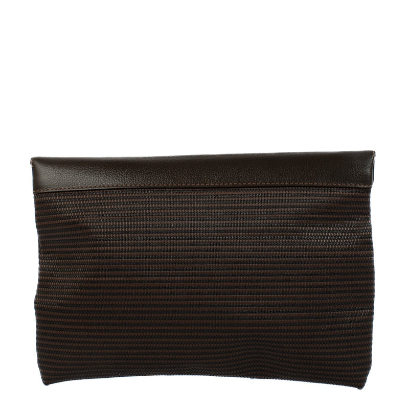 Shop 100% authentic secondhand Delvaux Brown Toile De Cuir Clutch on labellov.com