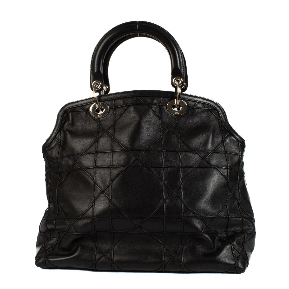 shop 100% authentic second hand Christian Dior Black Lambskin Cannage Tote Bag on Labellov.com