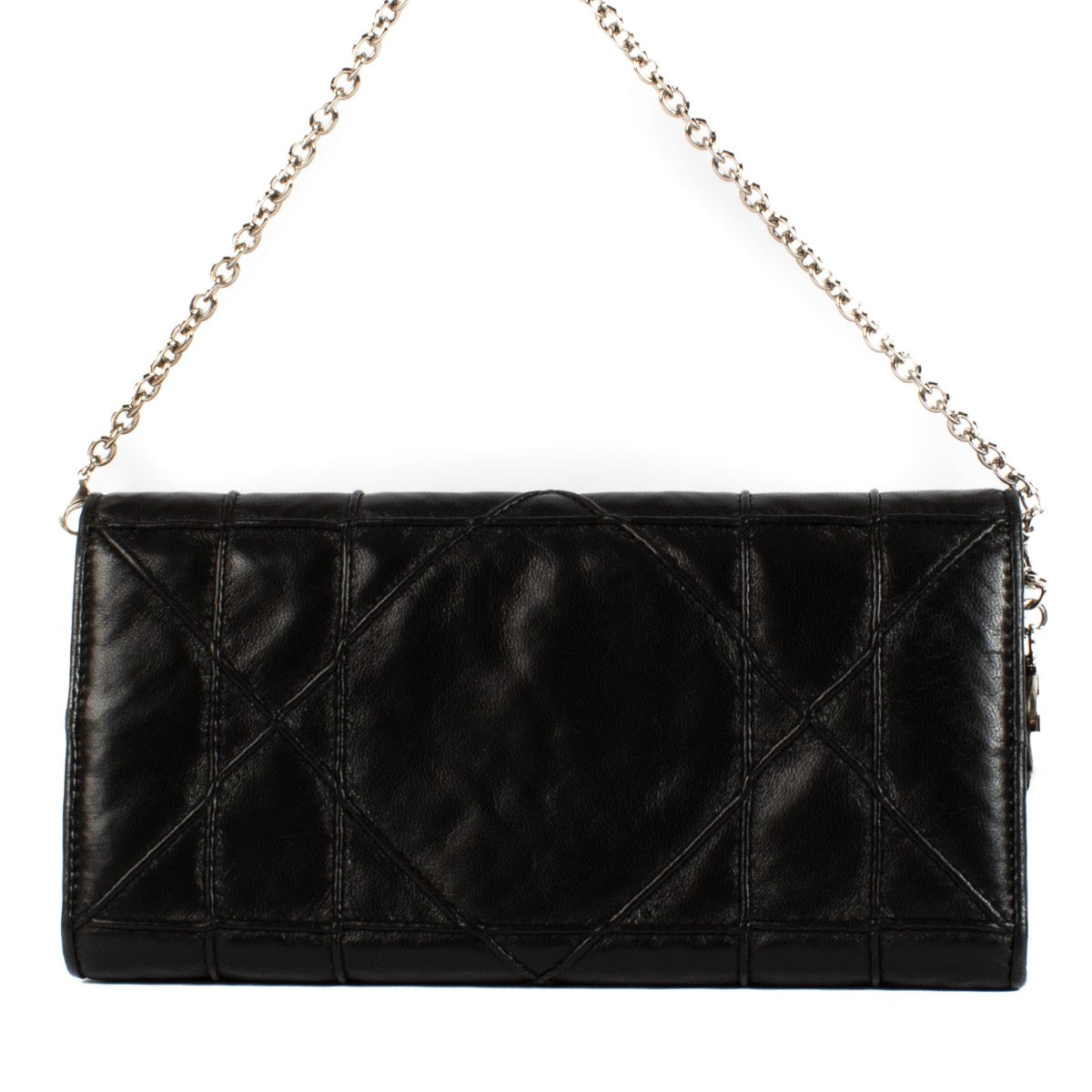 shop 100% authentic second hand Christian Dior Black Lambskin Chain Clutch on Labellov.com