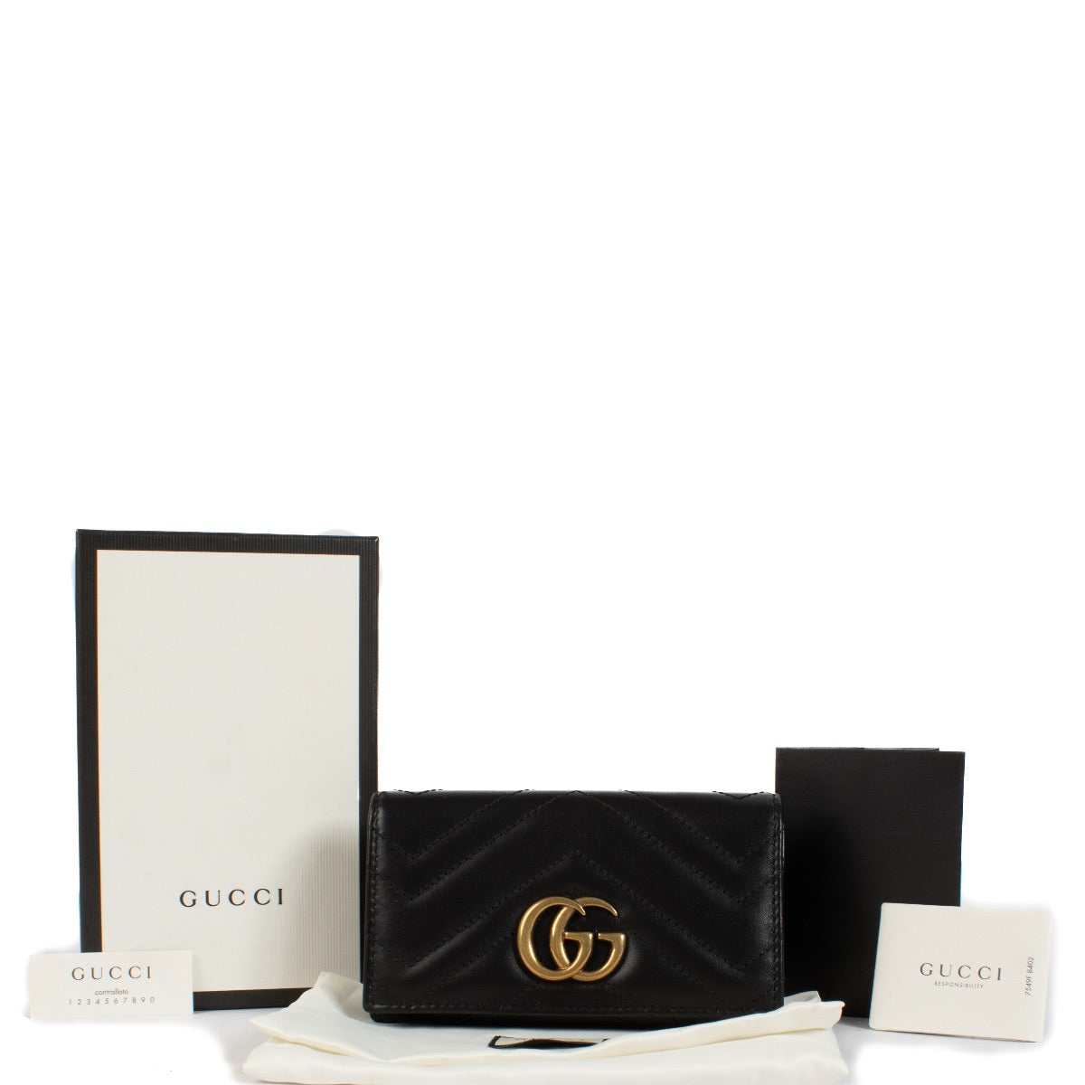 shop 100% authentic second hand Gucci Black GG Marmont Wallet on Labellov.com