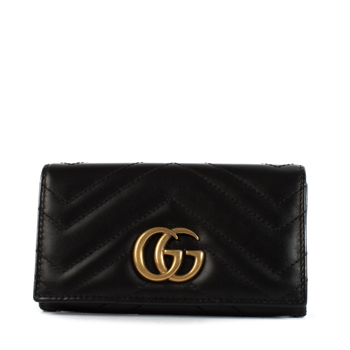 shop 100% authentic second hand Gucci Black GG Marmont Wallet on Labellov.com