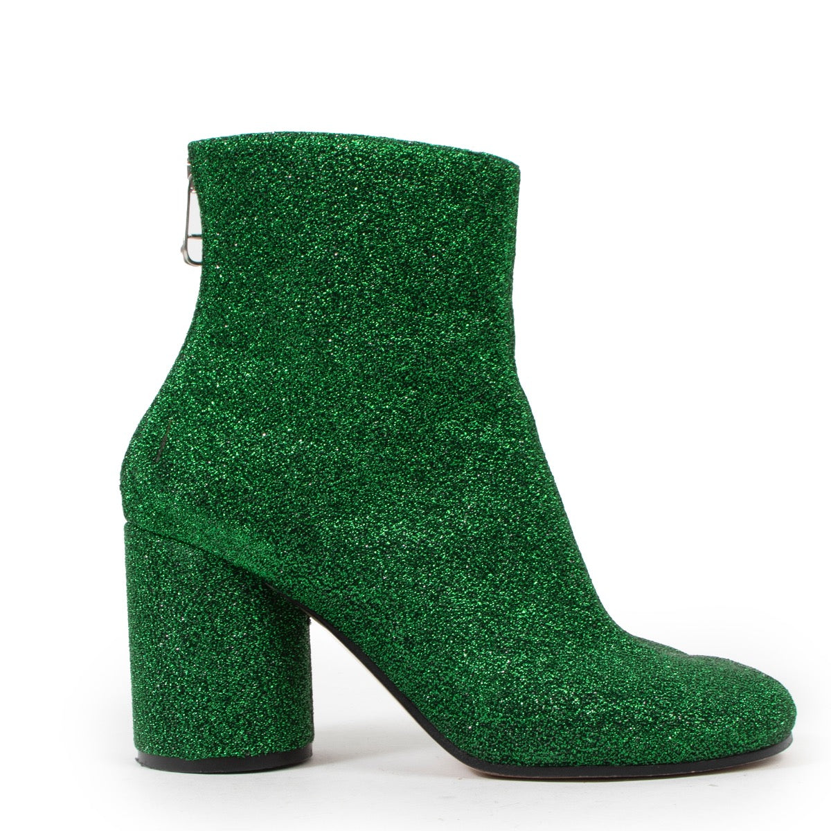 Shop safe online at Labellov in Antwerp these 100% authentic second hand Maison Margiela Green Glitter Ankle Boots - size 37,5