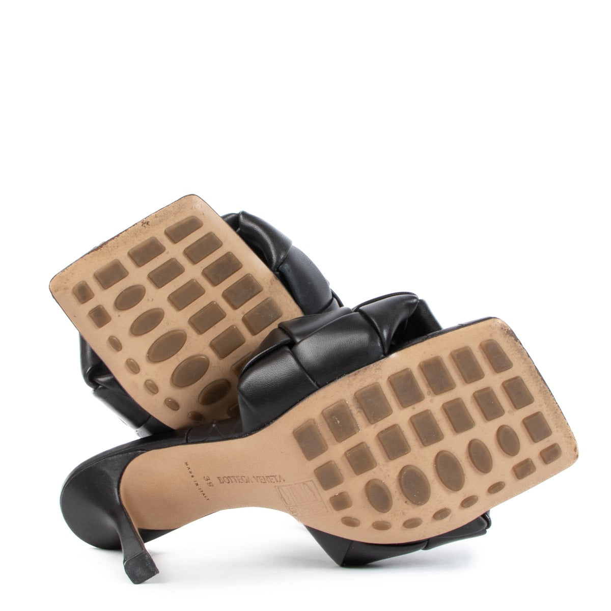 Mules Bottega Veneta Lido en cuir noir - Taille 39