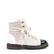 Chanel Tweed and Quilted Lambskin Leather Boots