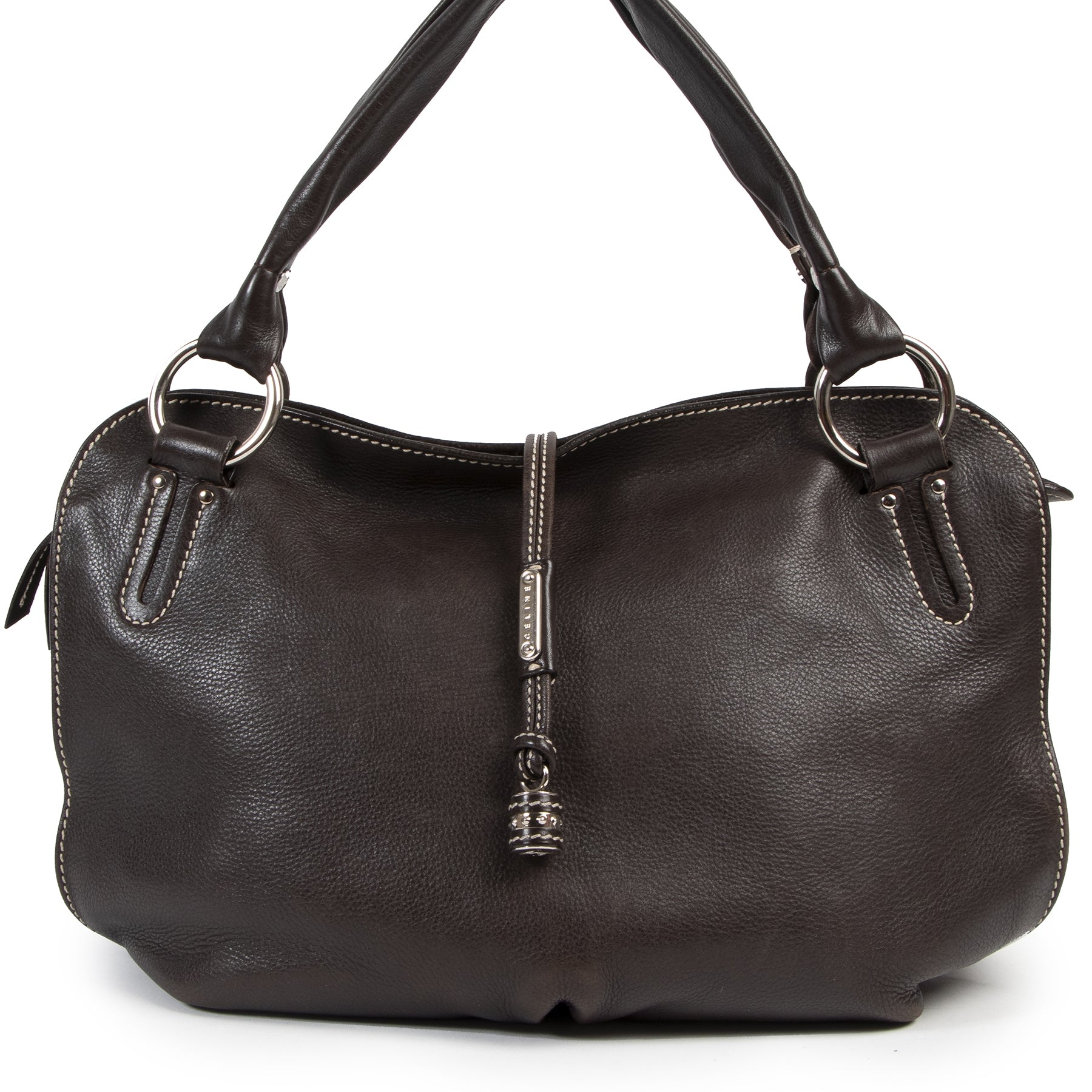 Authentic secondhand Celine Brown Leather Bittersweet Hobo Bag designer bags fashion luxury vintage webshop safe secure online shopping