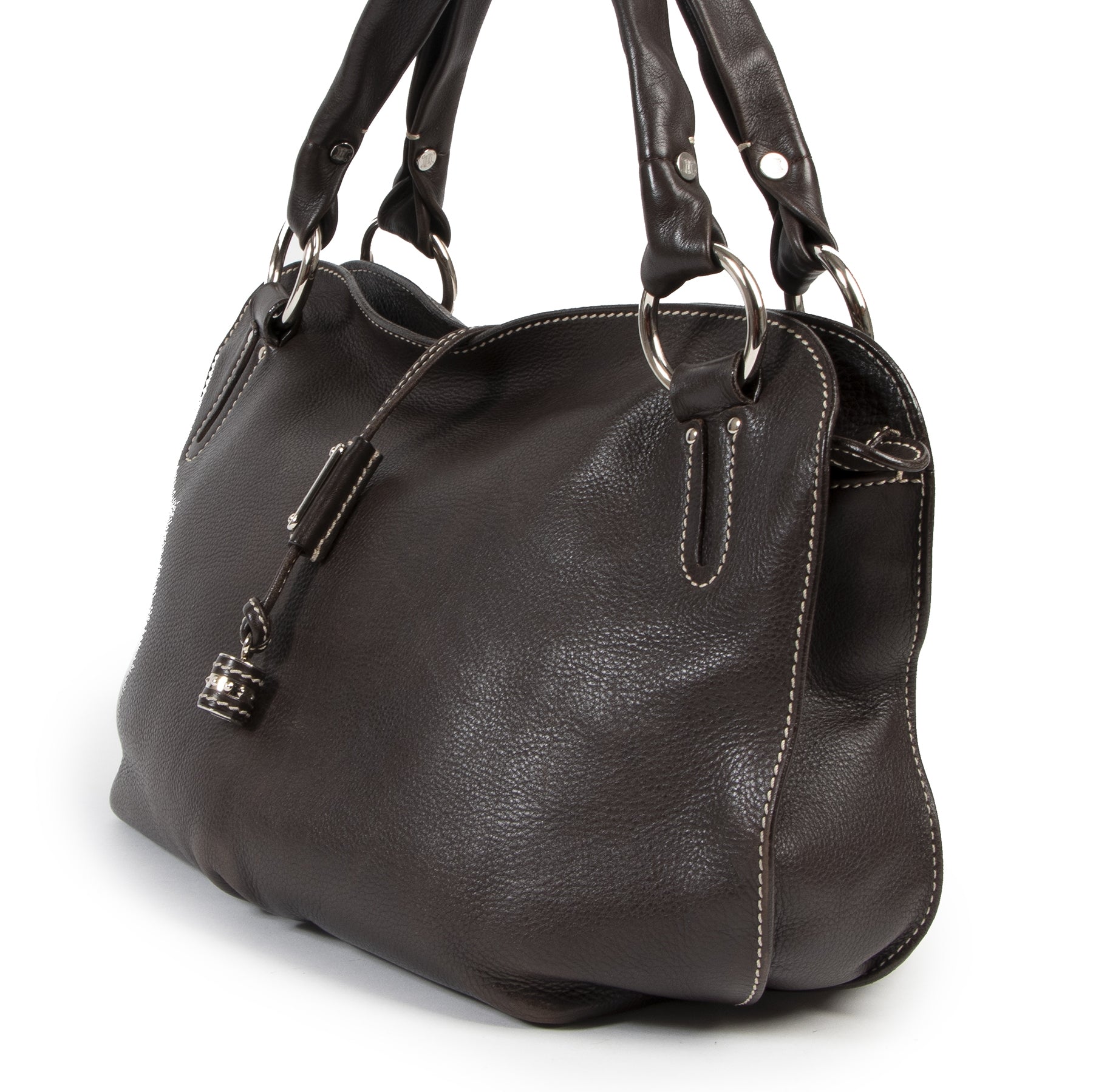 Authentic secondhand Celine Brown Leather Bittersweet Hobo Bag designer bags fashion luxury vintage webshop safe secure online shopping