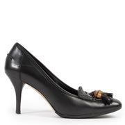 Authentic secondhand Gucci Black Leather Bamboo Heels - Size 36,5 designer shoes fashion luxury vintage webshop safe secure online shopping